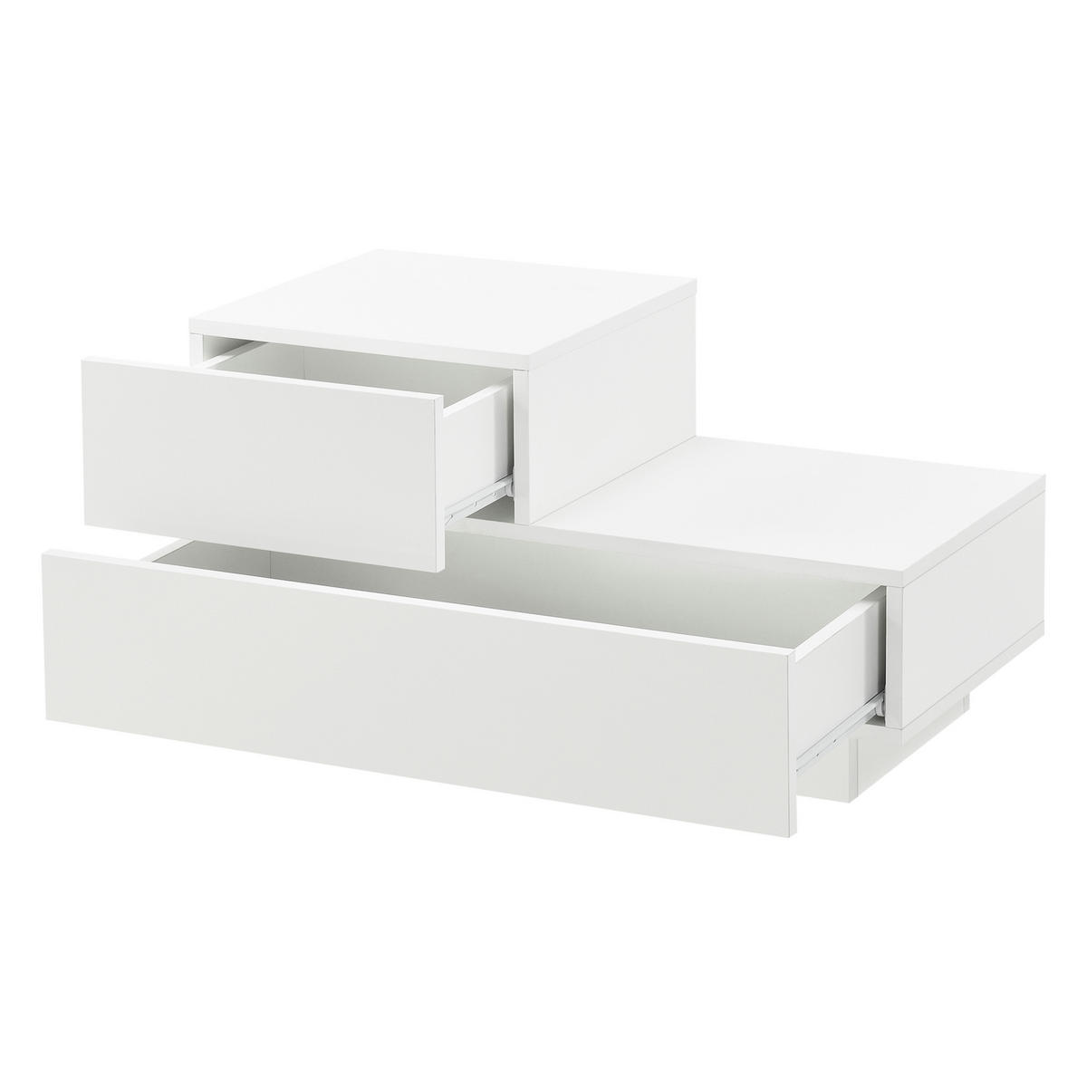 NACHTTISCH Sebokeng - Weiß, Holzwerkstoff (70/38/35cm) - [en.casa]