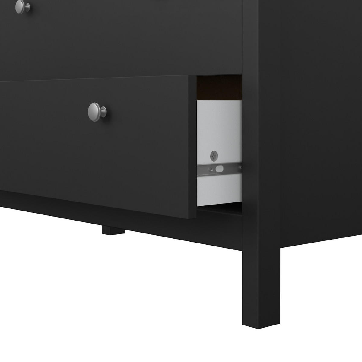 KOMMODE, Madrid, Schwarz, Melamin., 83 x 39 x 80 cm - Schwarz, Holzwerkstoff (83/80/39cm) - ebuy24