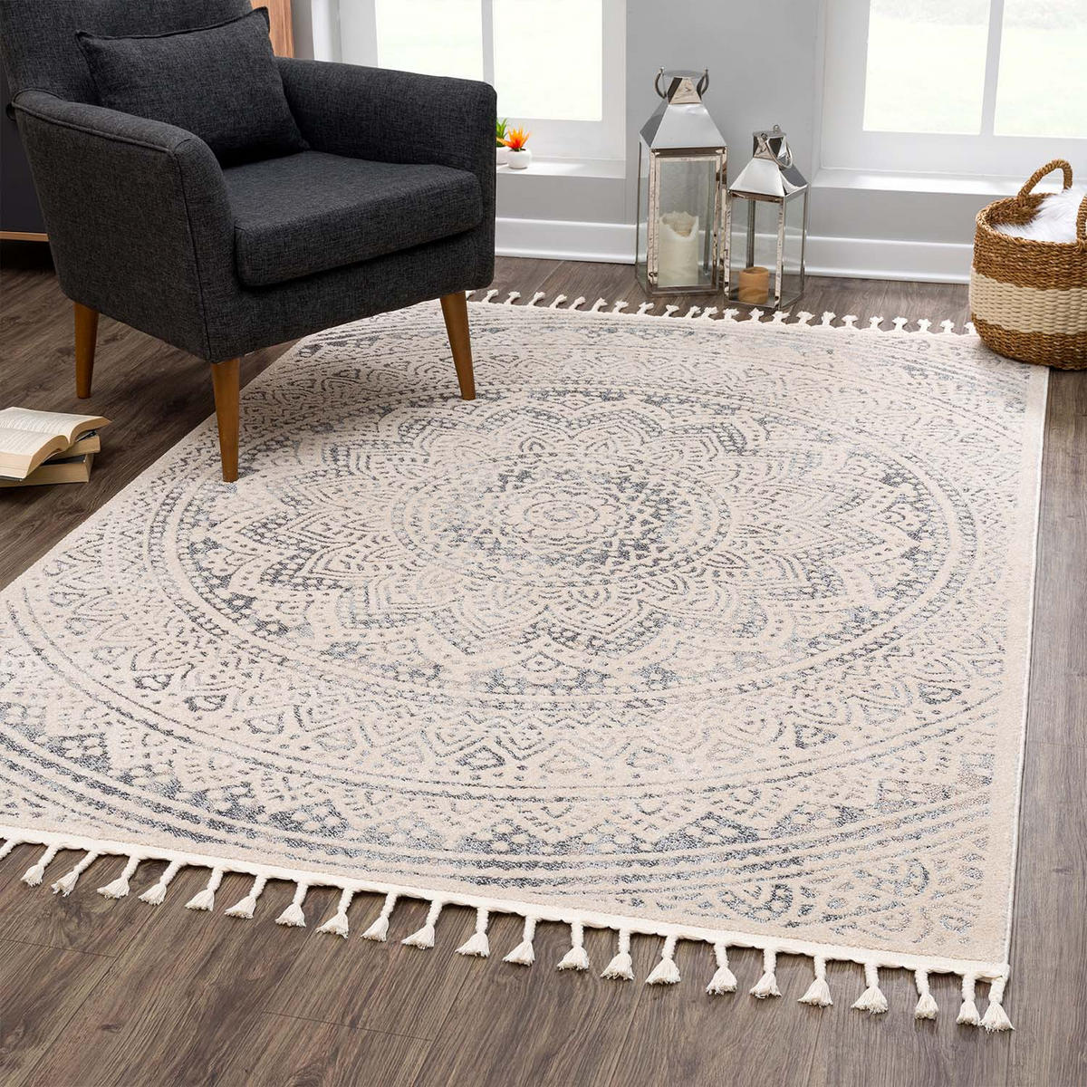 KURZFLOR-TEPPICH Art 1652 Grau 160x230 cm - Grau, Textil (160/230cm) - carpet city