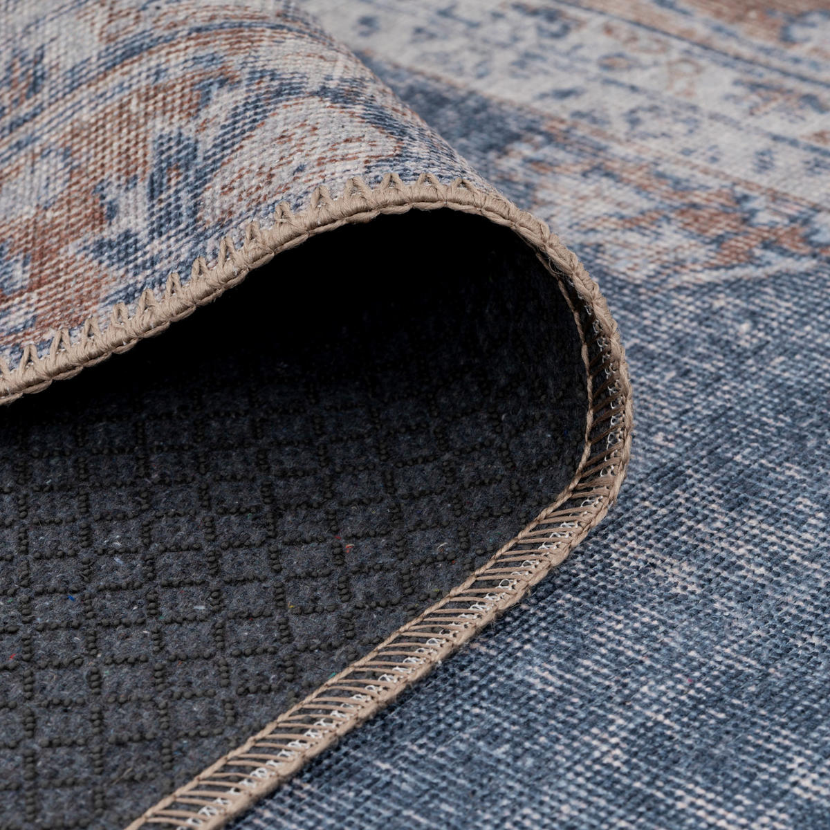 FLACHWEBETEPPICH Ballina - Blau, Textil (160/230cm) - Kukoon Rugs