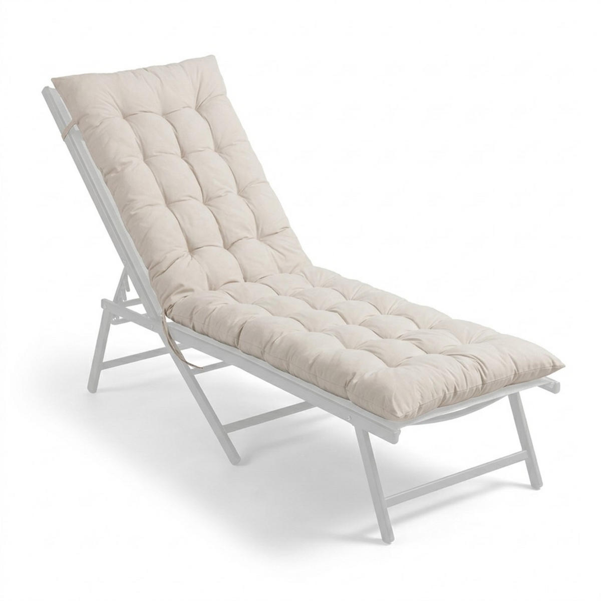 LAVIČKOVÝ sedák - béžová, textil/plast (50/8/160cm) - Relaxdays