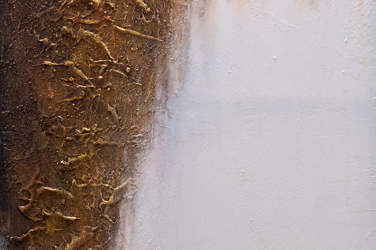 ACRYLBILD HANDGEMALT 60/90 cm - Schwarz/Weiß, Textil (60/90cm) - KUNSTLOFT