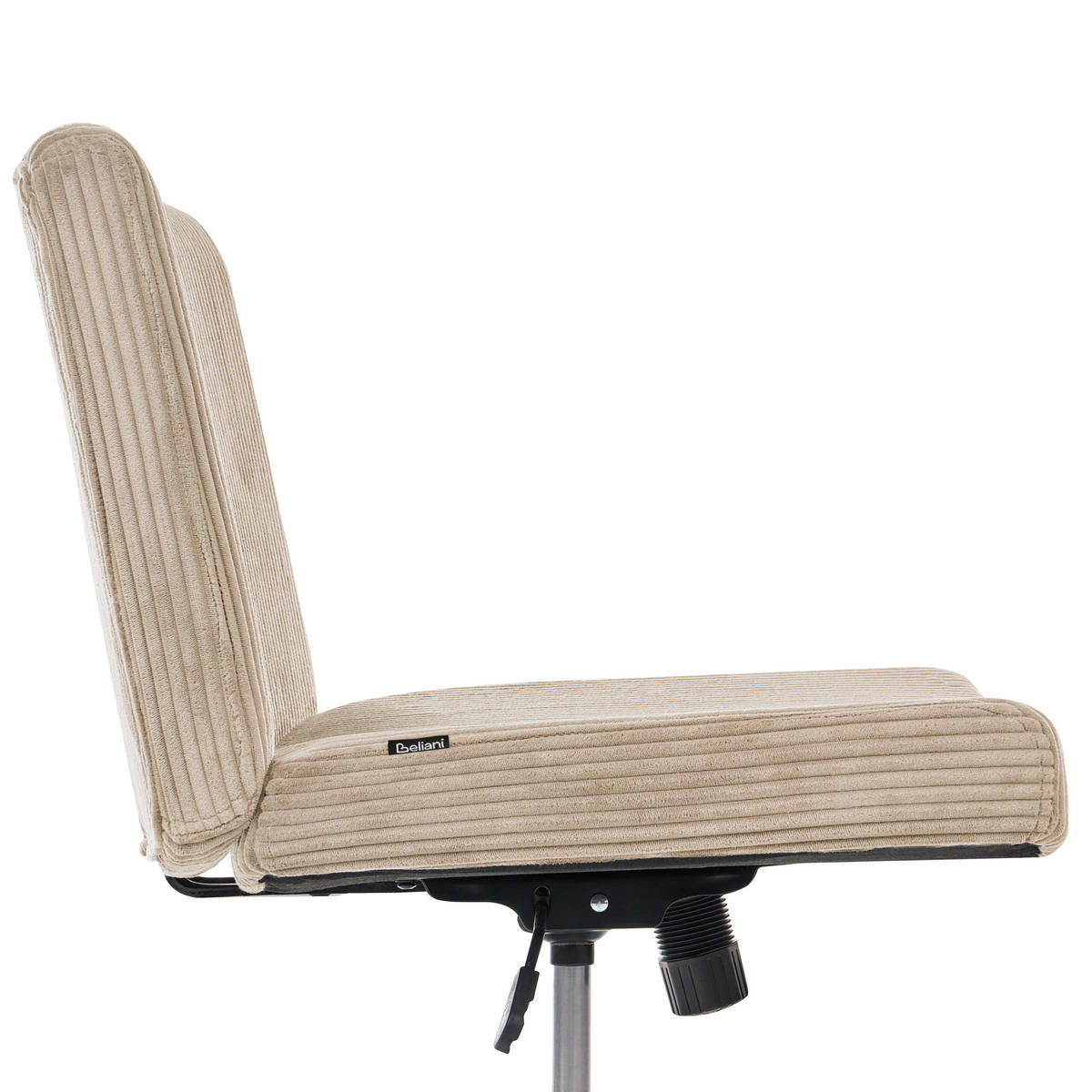 SCHREIBTISCHSTUHL Cord Beige Geddes - Beige, Textil (59/85/71cm) - Beliani