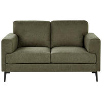 2-SITZER-SOFA Stoff Grün Lousto - Schwarz/Grün, Textil (156/85/65cm) - Beliani