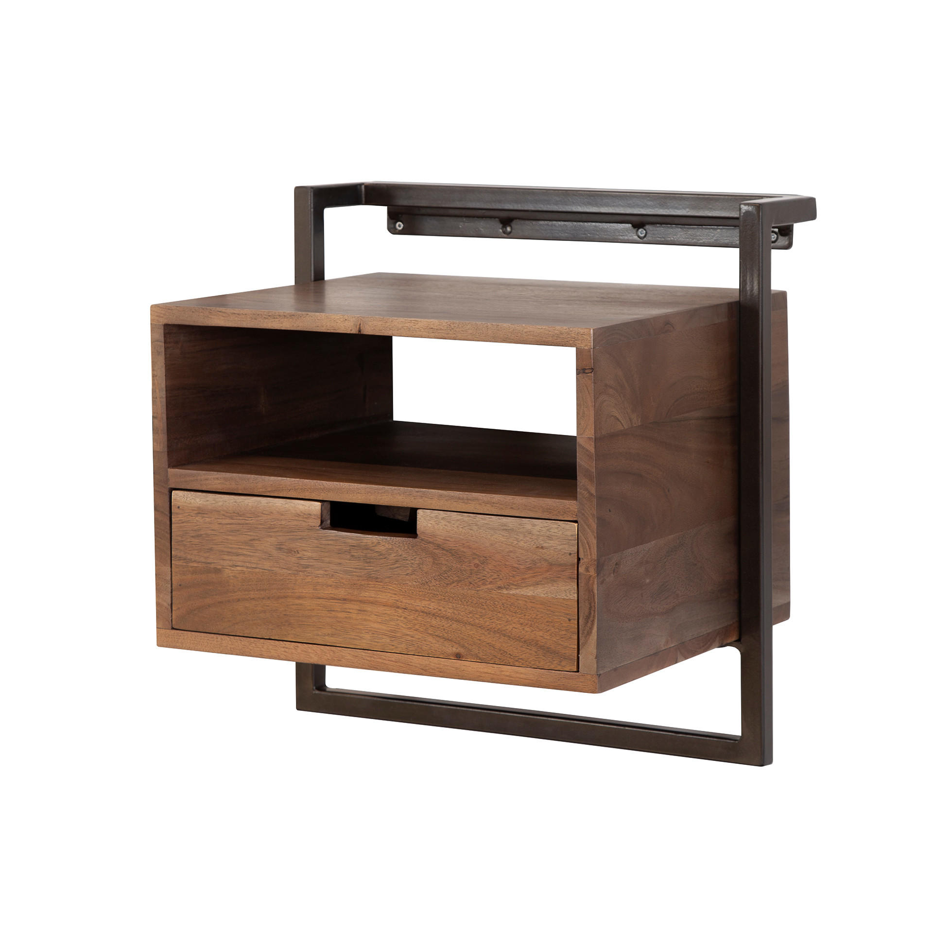 NACHTTISCH Air - Braun - 35/44/45 cm - Braun, Holz (44/45/35cm) - Hoyz Collection