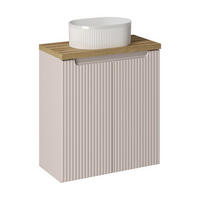 WASCHTISCHKOMBI 80 cm 3 Teile Nova Cashmere N BM157 in Kaschmir Matt/ Evoke Eiche - Kaschmir/Eiche Artisan, Holz (80/57/40cm)