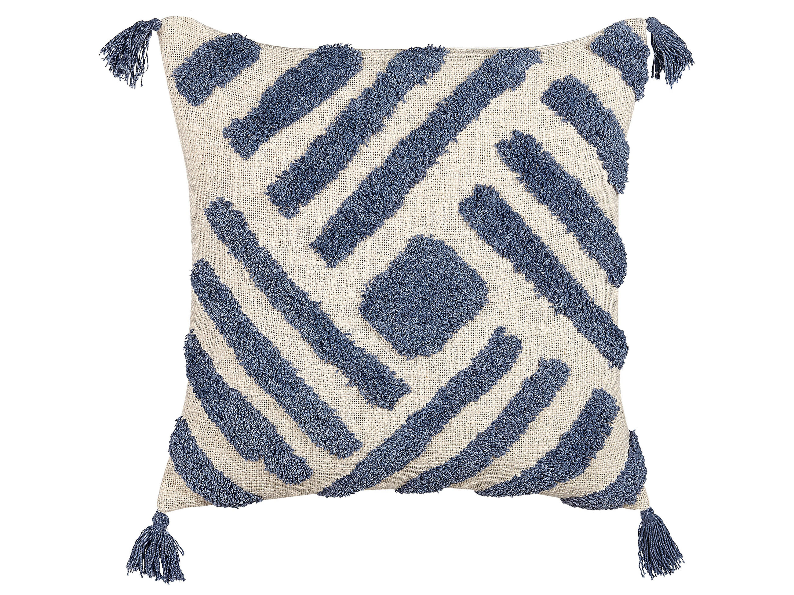 DEKOKISSEN Hellbeige 45/45 cm Jacaranda - Beige, Naturmaterialien/Textil (45/45cm) - Beliani
