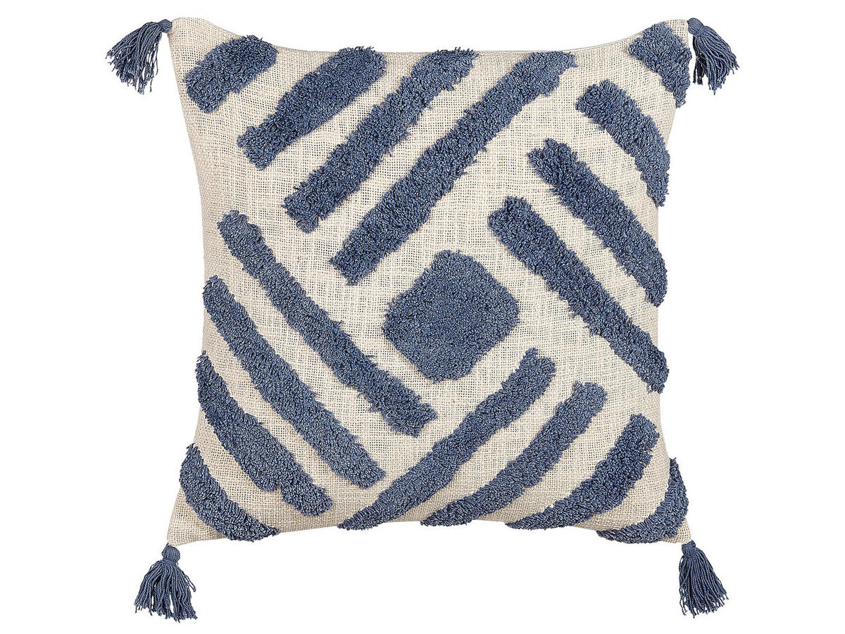 DEKOKISSEN Hellbeige 45/45 cm Jacaranda - Beige, Naturmaterialien/Textil (45/45cm) - Beliani