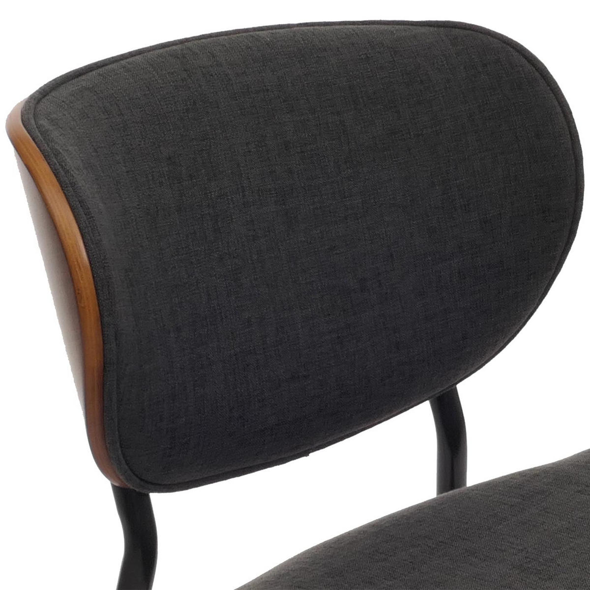 ESSZIMMERSTUHL Walnuss Dekor, Dunkelgrau - Dunkelgrau/Walnussfarben, Textil (51/80/55cm) - MCW