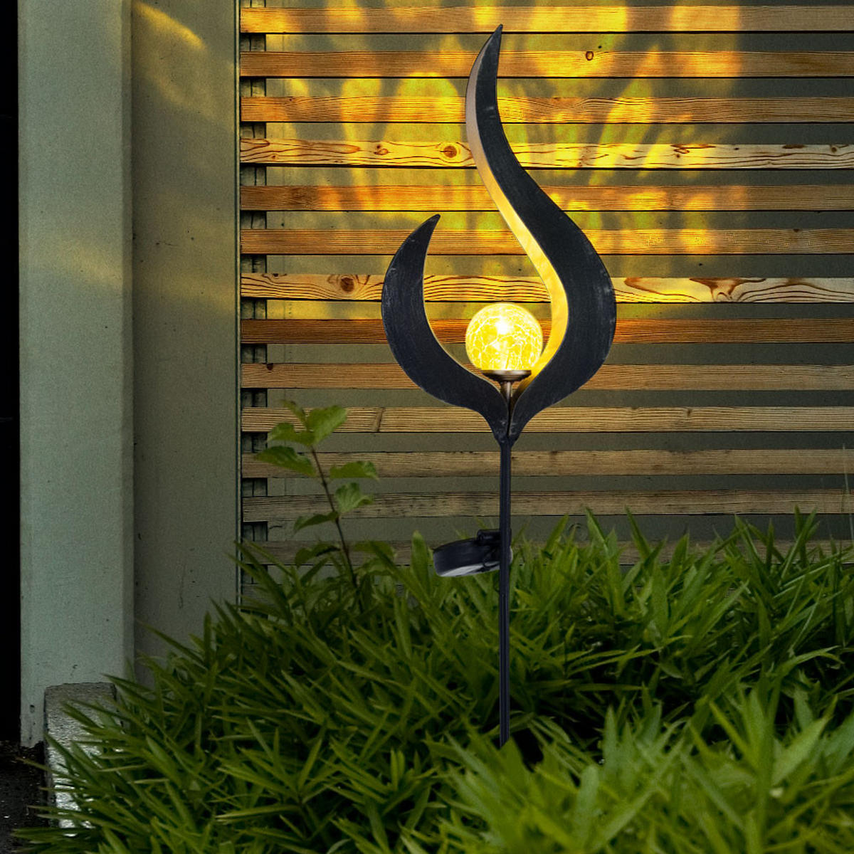 LED AUSSENLEUCHTE Bronze 3er Set - Bronzefarben, Glas (16.7/6/90cm) - Globo Lighting