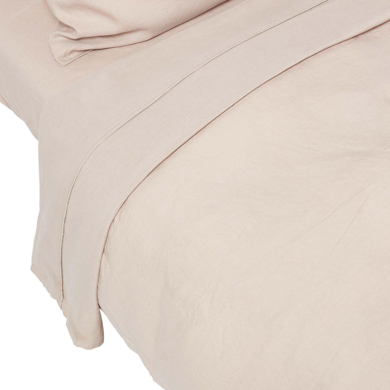 LEINEN-BETTLAKEN ohne Gummizug aus 60% Leinen & 40% Baumwolle - Beige, Textil (270/300cm) - Homescapes