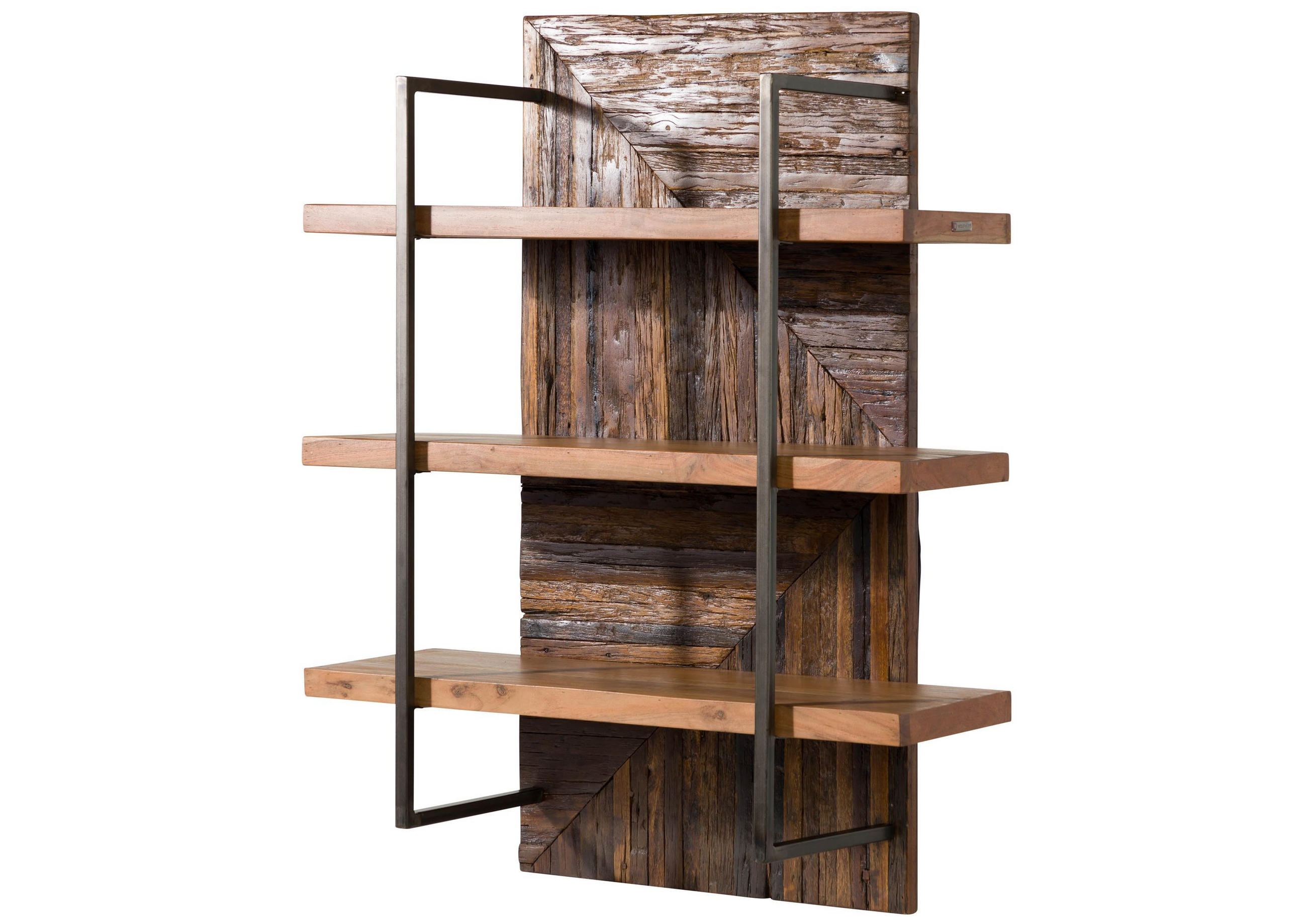 WANDREGAL Altholz 90x40x120 natur lackiert LYON #141 - Naturfarben, Holz (90/120/40cm) - Massivmoebel24