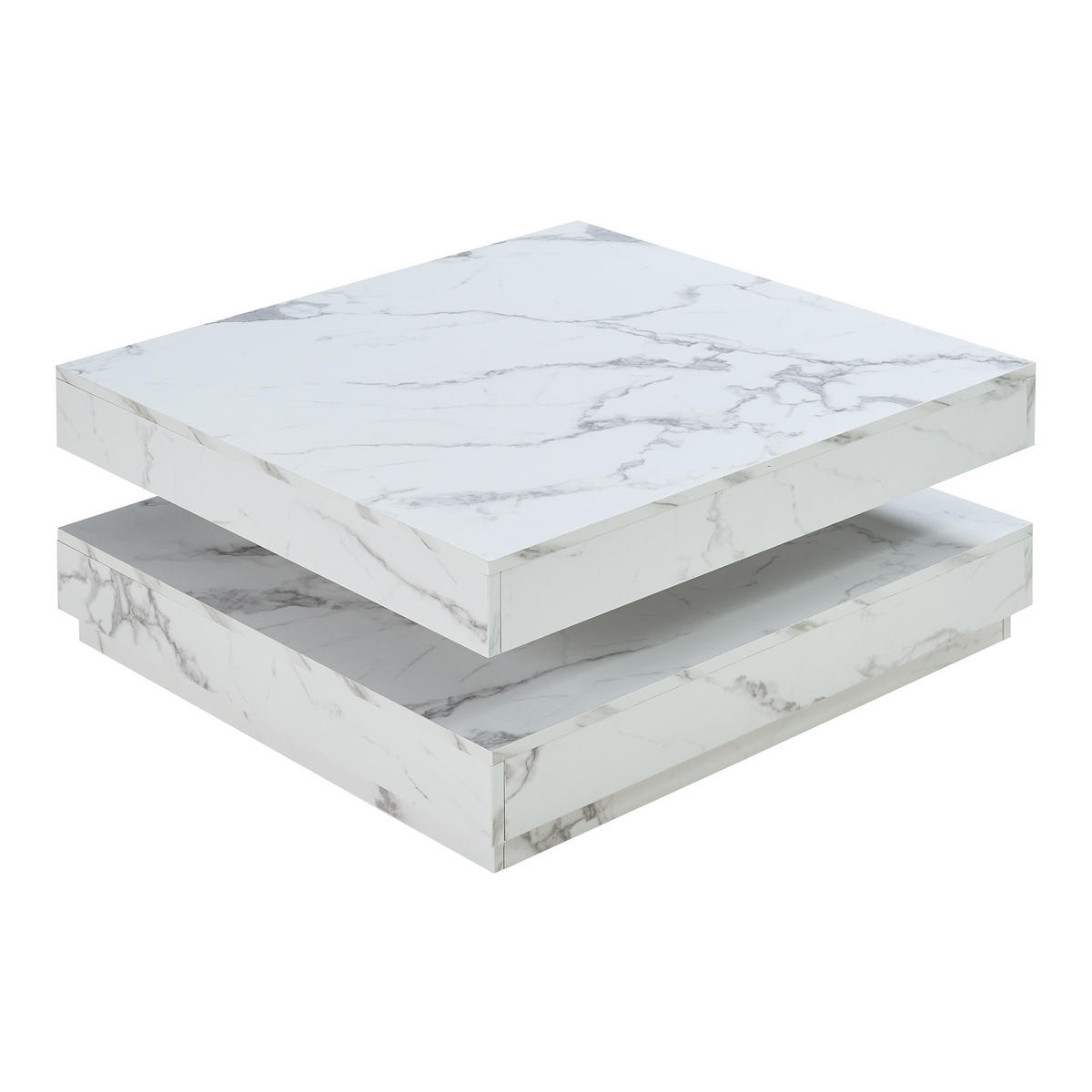 COUCHTISCH Florenz 76/76/38 cm - Weiß, Holzwerkstoff (76/76/38cm) - [en.casa]