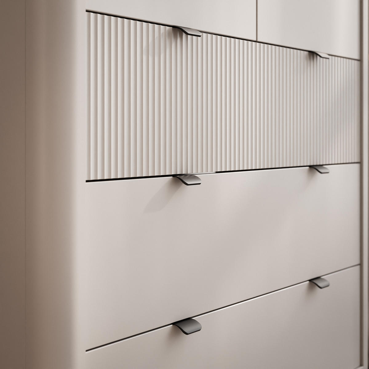 KLEIDERSCHRANK mit Schubladen NAVANI 90 cm - Schwarz/Grau, Holzwerkstoff/Metall (90/191/60cm) - Idohome