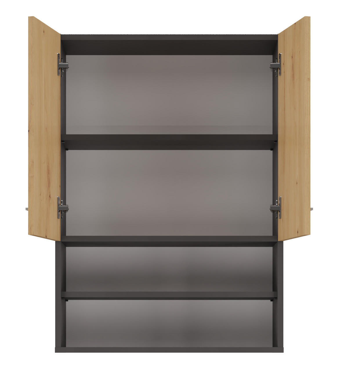 BADEZIMMER-HÄNGESCHRANK POLA MINI DK - ANTHRAZIT EICHE ARTISAN - Anthrazit/Eiche Artisan, Holzwerkstoff (64/90/30cm) - CDF