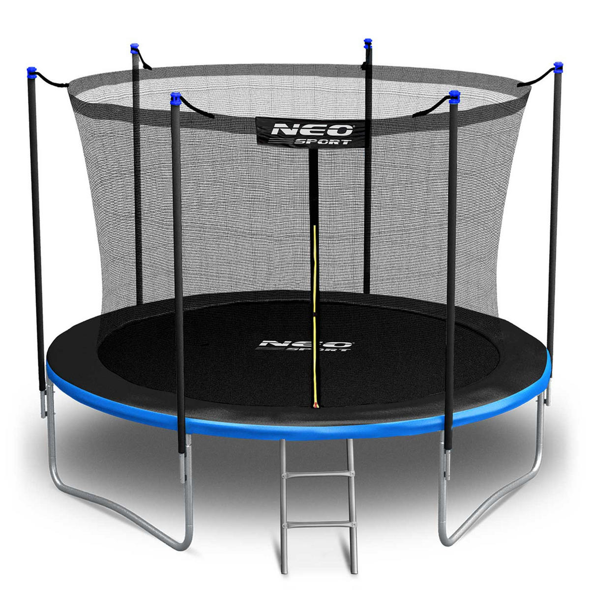 GARTENTRAMPOLIN 10 ft/312 cm mit Innengitter und Leiter - Blau, Metall (312/312cm)