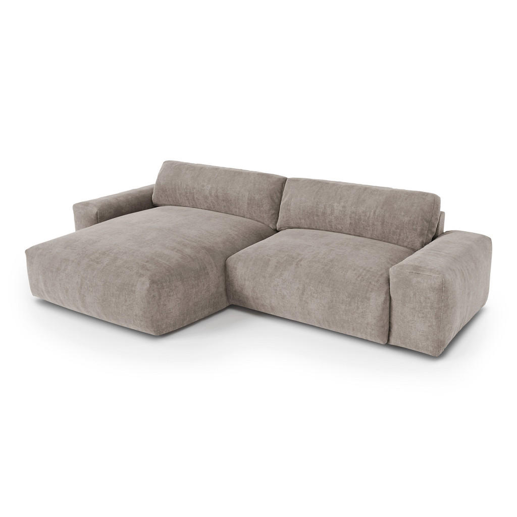 Thumbnail - Sia Home Ecksofa, Taupe, Textil, 4-Sitzer, L-Form, Ottomane links,Rechteckig, 310x174 cm, Wohnzimmer, Sofas & Couches, W...