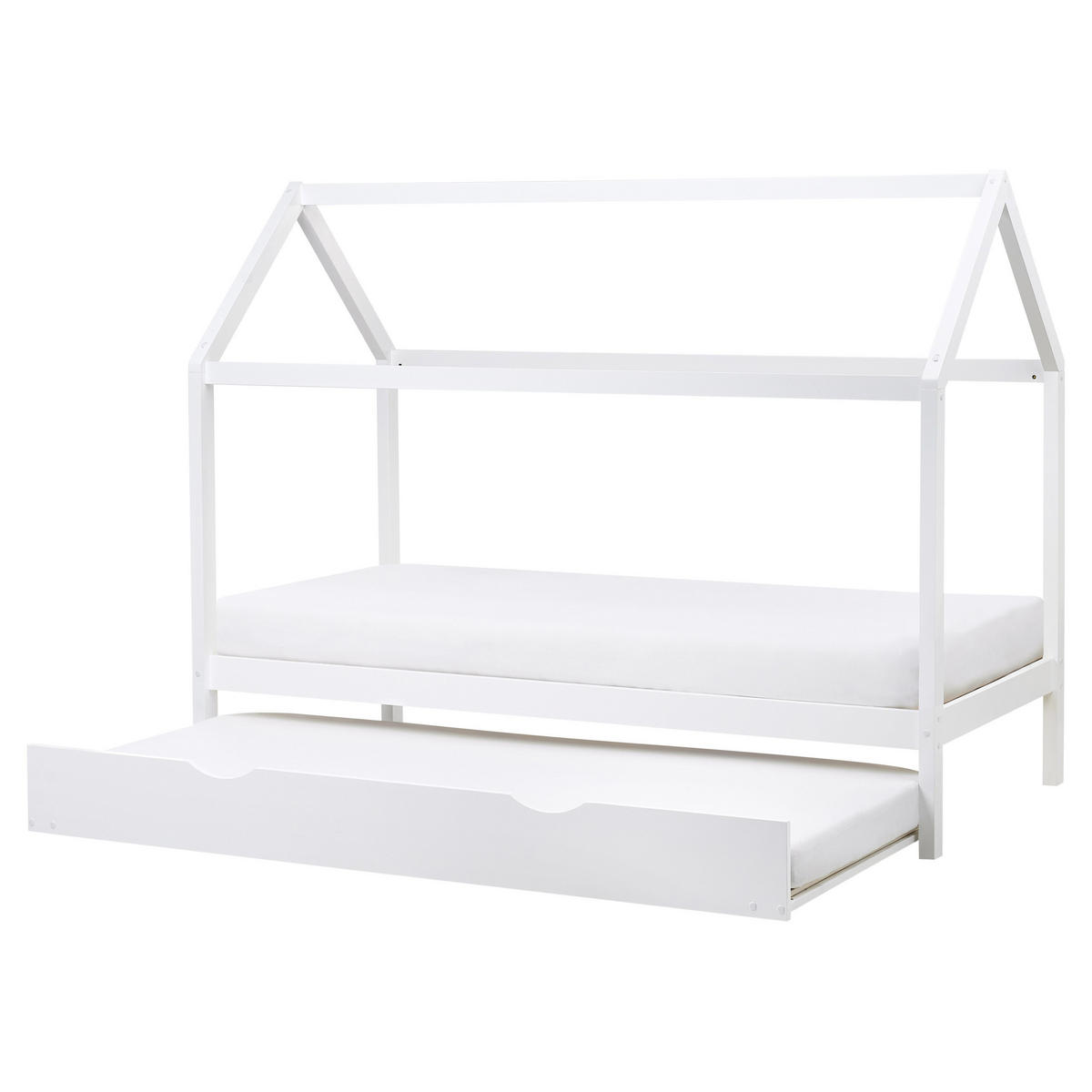 KINDERBETT 90/200 cm Weiß Crillon - Weiß, Holz (90/200cm) - Beliani