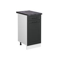 KÜCHENUNTERSCHRANK R-Line Anthrazit Landhaus 40 cm, AP Anthrazit - Anthrazit/Weiß, Holzwerkstoff (40/81.6/60cm) - Vicco