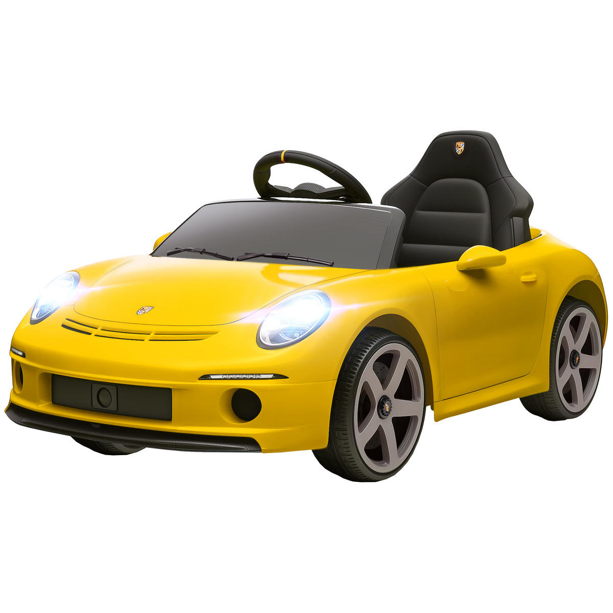 AUFSITZAUTO DE-06175 RUF GT lizenziert mit Fernbedienung Gelb - Gelb, Kunststoff/Metall (108/65.5/47cm) - ComfortXL