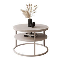 COUCHTISCH CIRI SLIM MATT mit Regal KASCHMIR - Beige, Holzwerkstoff (60/60/42cm) - Lookway