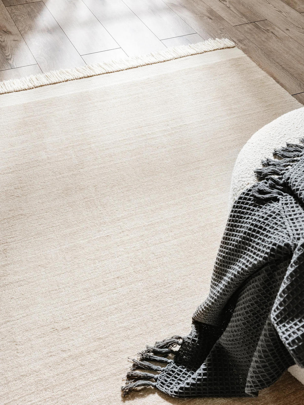 TEPPICH aus recyceltem Material Jade Cream 120x170 cm - Creme, Textil (120/170cm) - benuta Pure