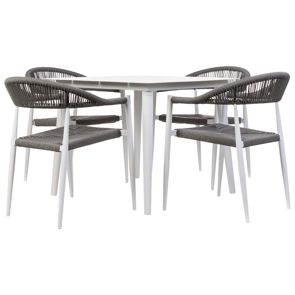 GARTEN-ESSGRUPPE, 5er-Set, Schwarz und Weiß - Multicolor, Metall - Wanderlust
