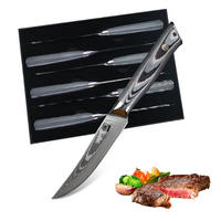 6ER STEAKMESSER-SET 12,5 cm - Schwarz, Metall (1cm) - Zayiko