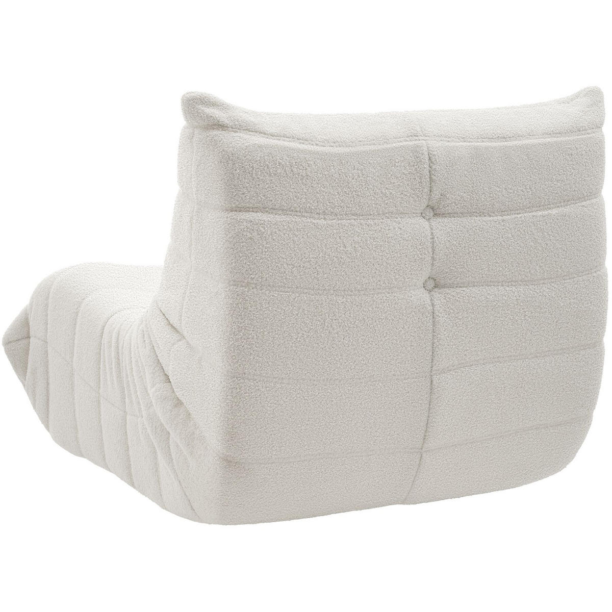 RELAXSESSEL Logo, 95 x 100 x 75 cm, Bouclé creme - Creme, Textil (95/75/100cm) - tectake