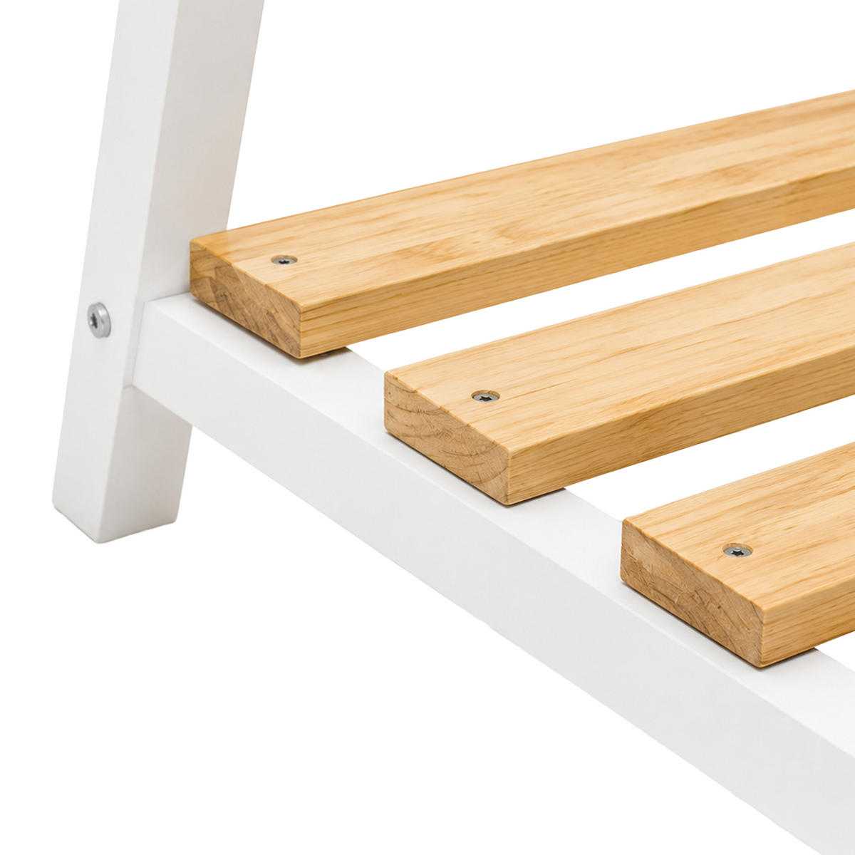 KLEIDERSTÄNDER Natur-Weiß mit Regal Kinder - Hellbraun, Holz (112/111.5/48cm) - Relaxdays