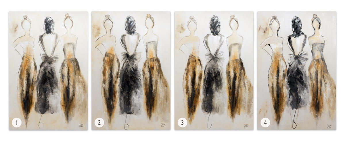 OLEJOMAĽBA 60/90 cm, Zvieratá - hnedá/béžová, drevo/textil (60/90cm) - KUNSTLOFT