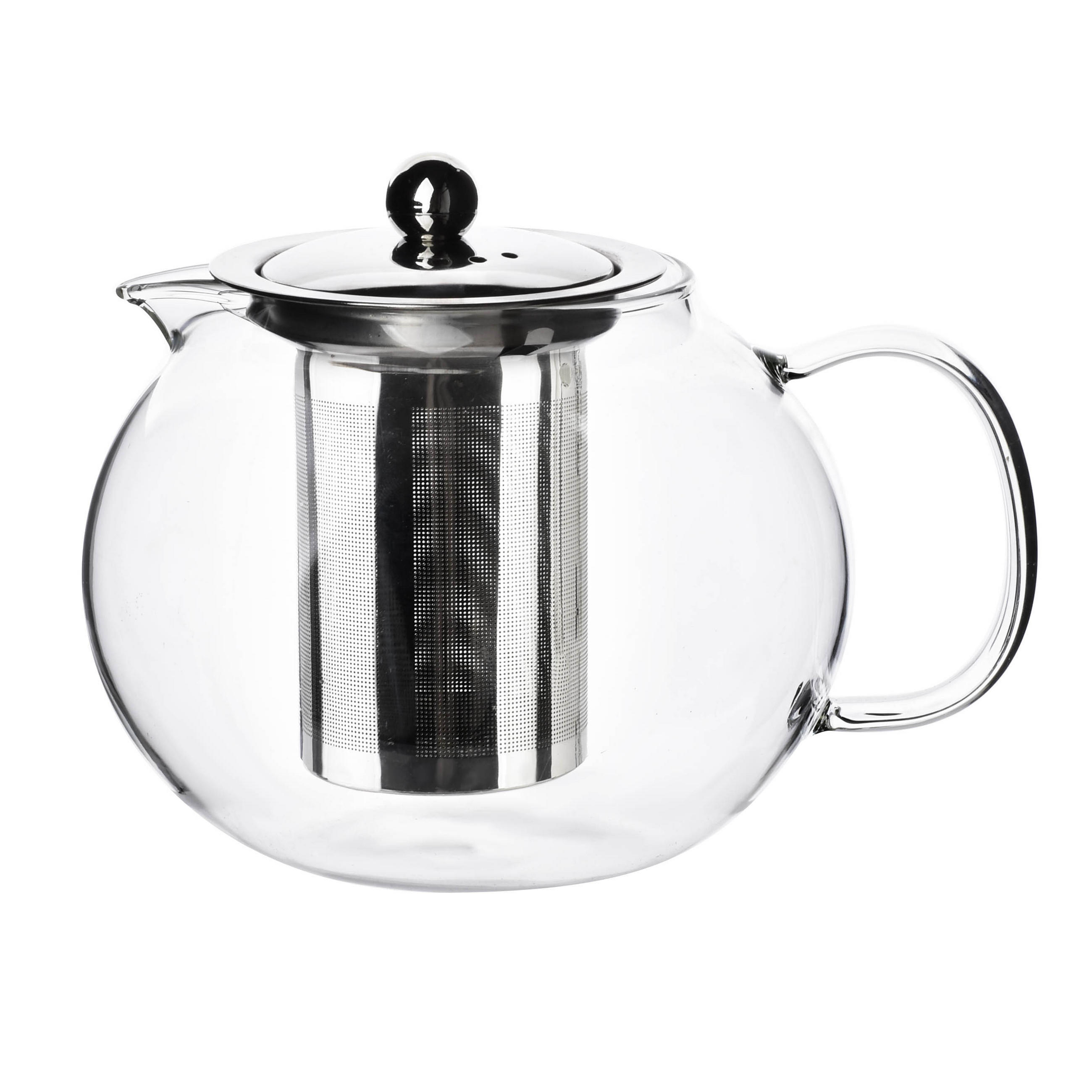 KRUG PETER Silber 14/18/14cm Borosilikatglas - Transparent/Silberfarben, Glas (1L) - Mondex