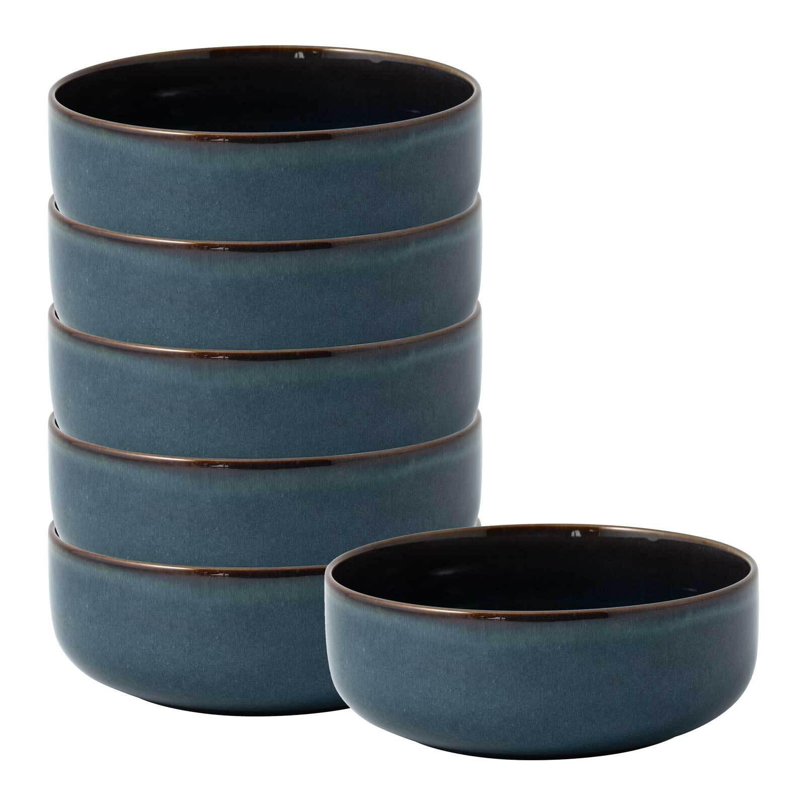 MÜSLISCHALEN Crafted Denim ø 15,8 cm 6er Set - Dunkelblau, Keramik (15.8cm) - like.Villeroy & Boch