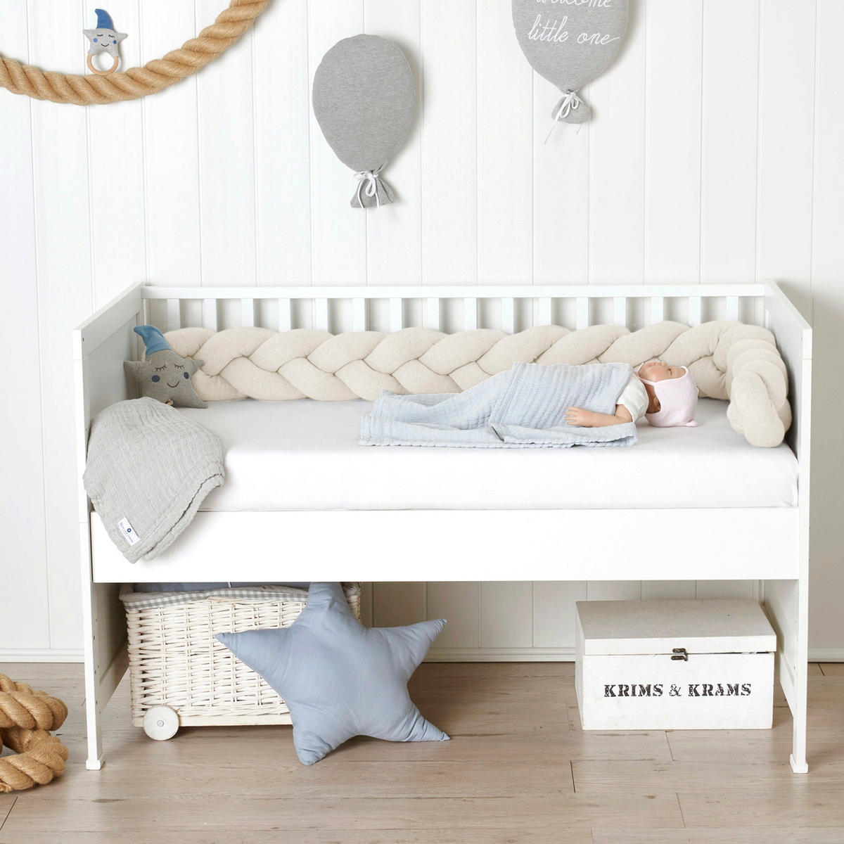 BETTSCHLANGE geflochten Natur Jersey - Naturfarben, Textil (16/200cm) - nordic coast company