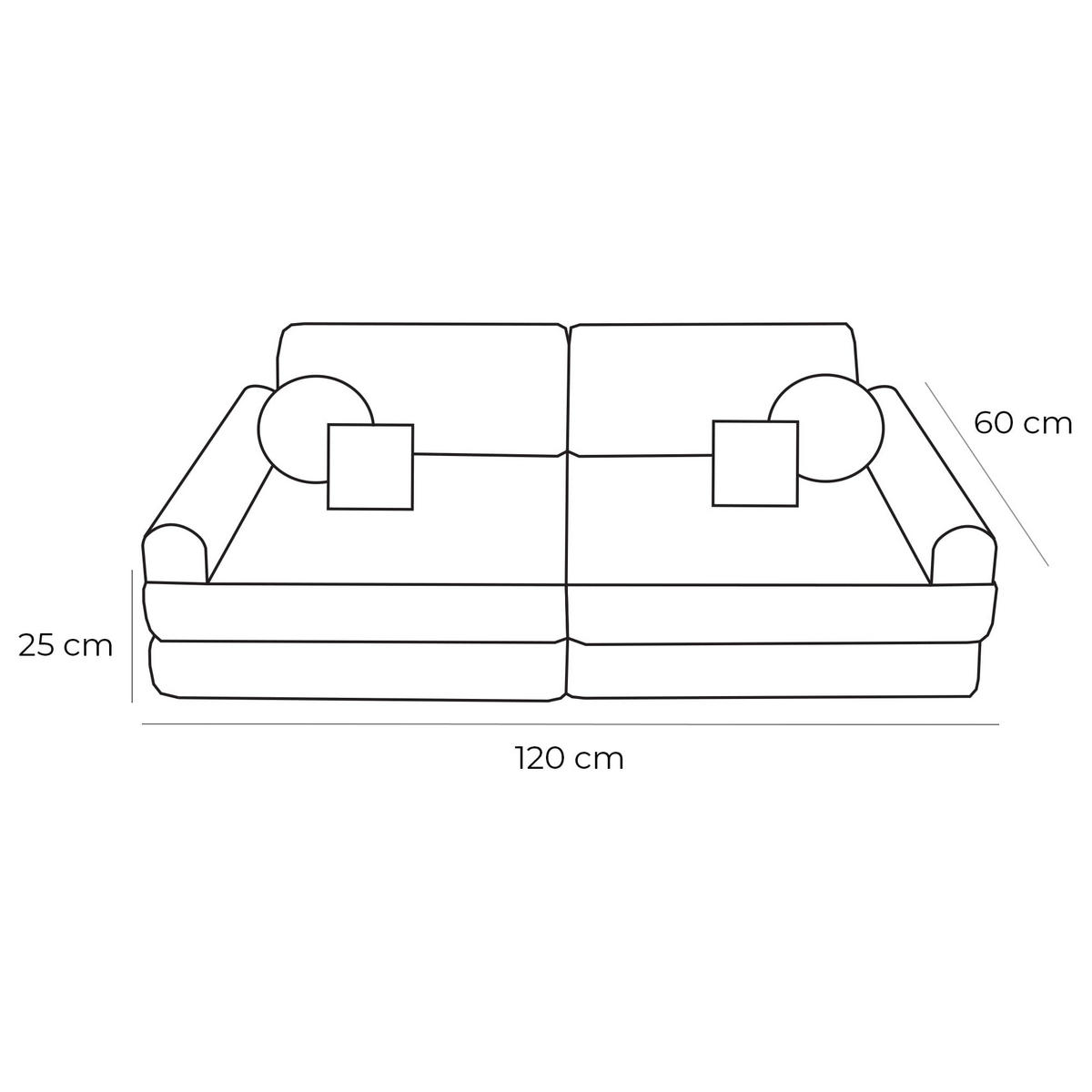 KINDERSOFA AESTHETIC 120 cm Cord Ecru 10 Stk - Beige, Textil (60/12.5/120cm) - MeowBaby