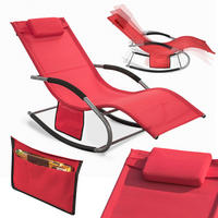 SONNENLIEGE Rot - Rot, Metall (63/83/150cm) - SoBuy