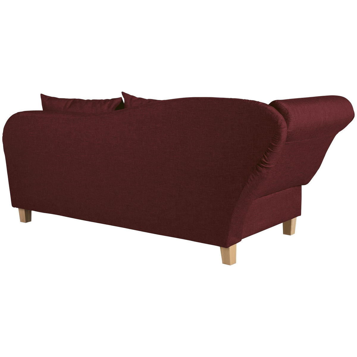 RECAMIERE mit Armteil links klappbar Katia Bezug Flachgewebe Buche natur / rot - Rot, Kunststoff (190/82/88cm) - 58aufmkessel