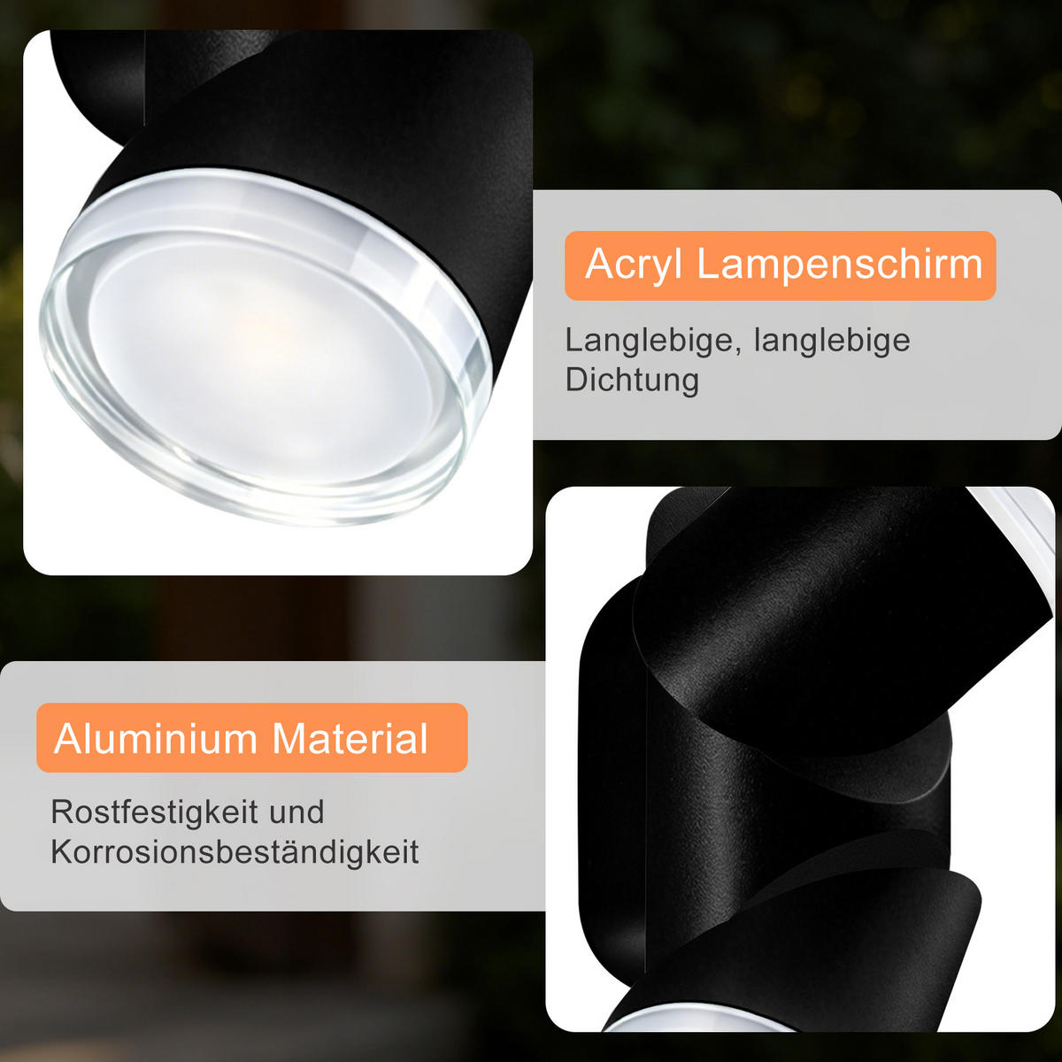LED WANDLEUCHTE Hrisal 8/6.5/18 cm - Schwarz, Metall (8/6.5/18cm) - ZMH