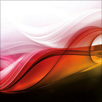 GLASBILD 30×30 cm abstrakt rot orange - Orange, Glas (30/30cm) - artissimo