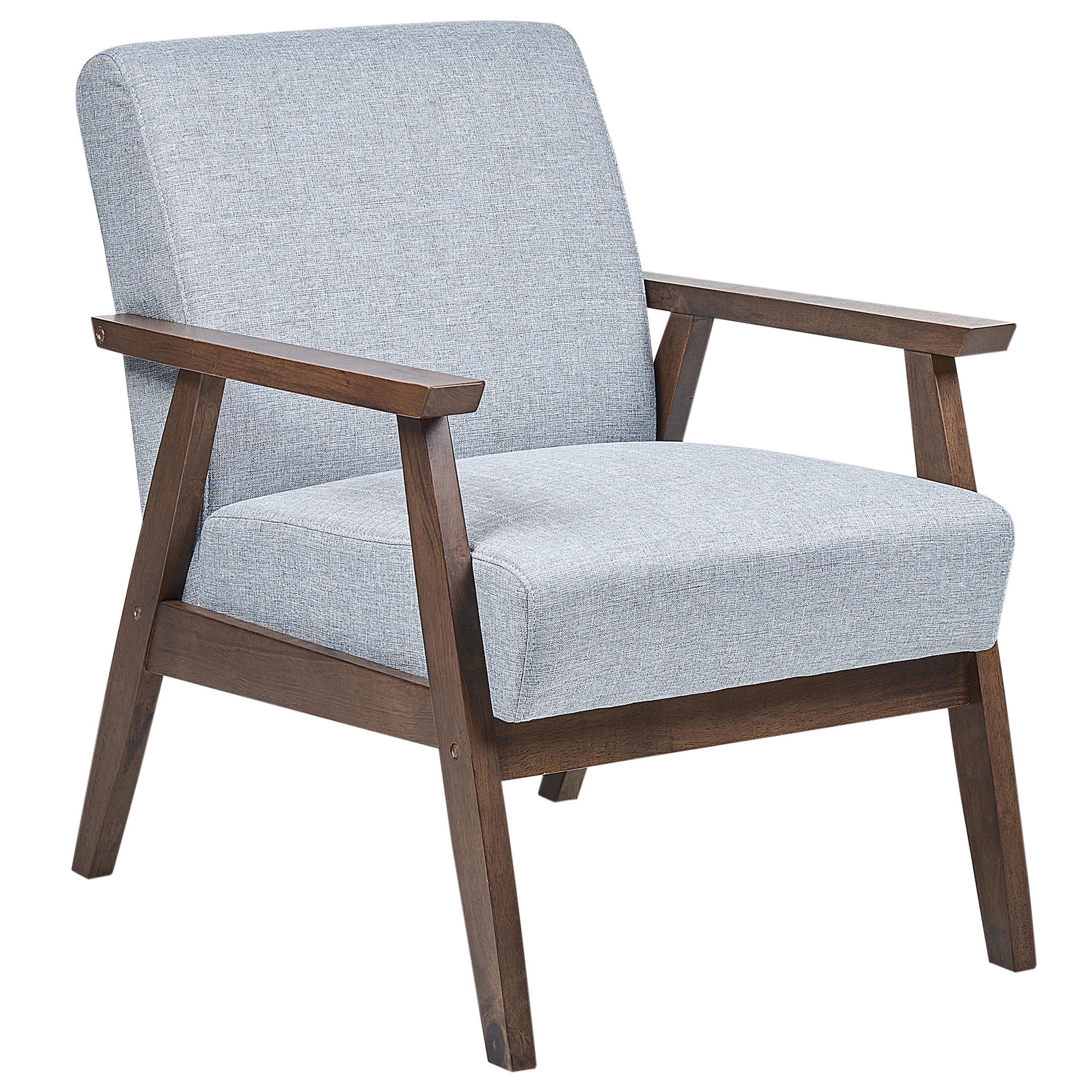 SESSEL hellgrau/dunkelbraun Retro-Design Asnes - Dunkelbraun/Grau, Textil (62/80/80cm) - Beliani