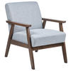 SESSEL hellgrau/dunkelbraun Retro-Design Asnes - Dunkelbraun/Grau, Textil (62/80/80cm) - Beliani