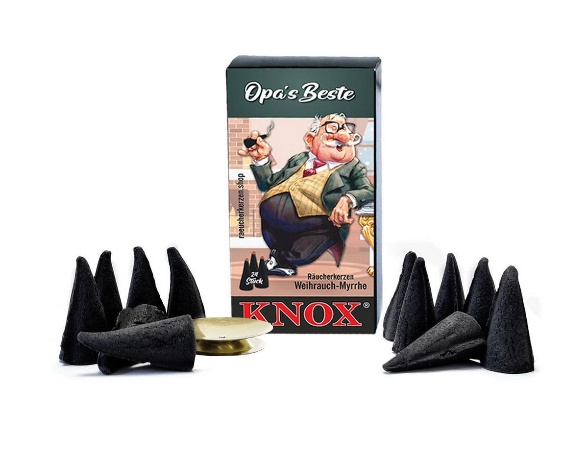 RÄUCHERKERZEN Sparset Weihrauch-Riesen, Glimmschale, Opas Beste Weihrauch - Multicolor, Metall (6.5/2.3/12.5cm)