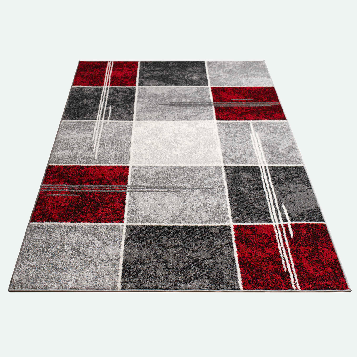KURZFLOR-TEPPICH SINAI 057 ROT 60X100 - Rot, Kunststoff (60/100cm) - Paco Home