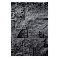 TEPPICH Kurzflor DRAU in Schwarz, in Steinoptik, 140 x 200 cm - Schwarz, Textil (140/200cm) - KADIMA DESIGN