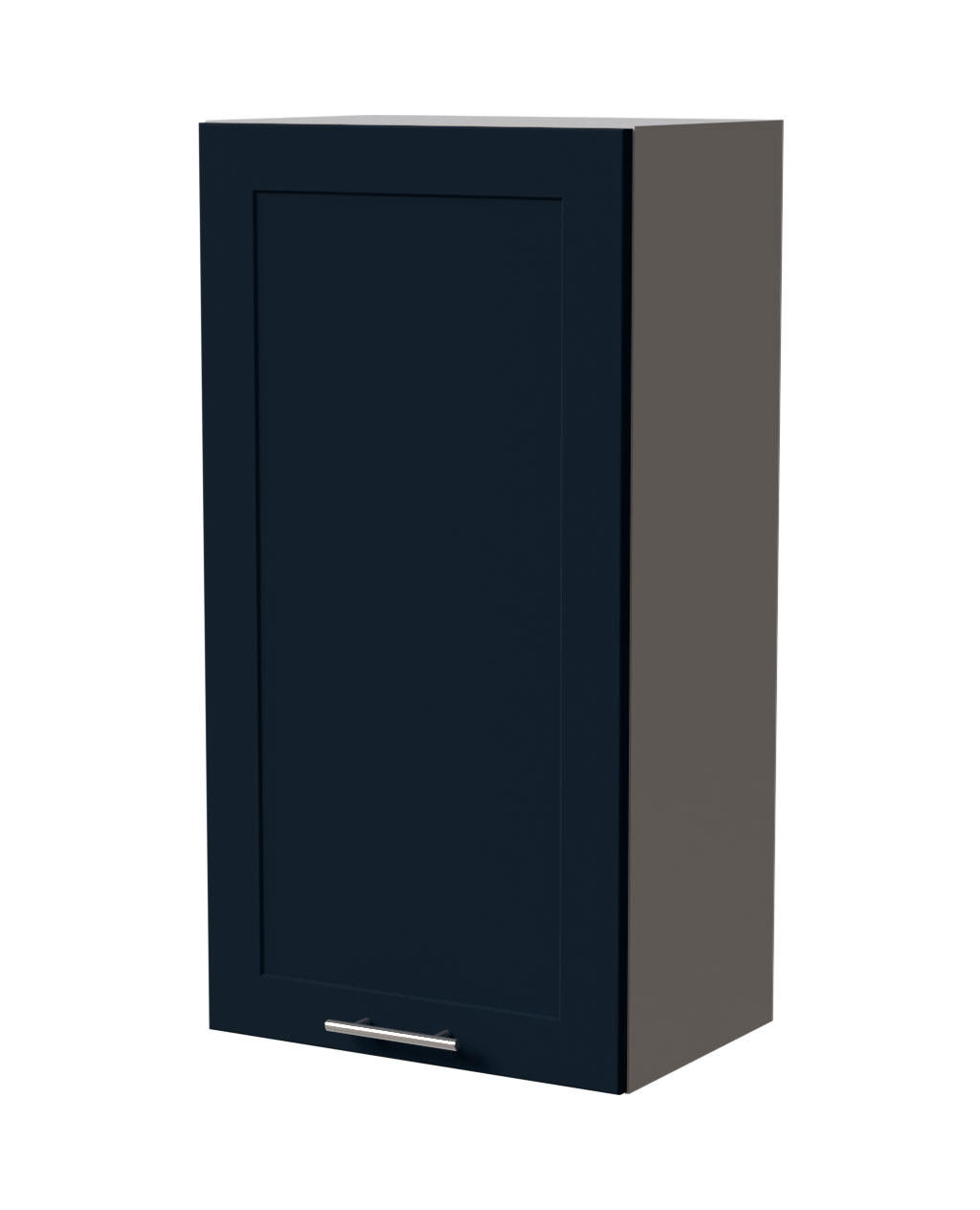 HÄNGESCHRANK Oslo W4/50 Grau / Indigo Matt 50 / 32,5 / 96cm - Dunkelblau/Grau, Holz/Holzwerkstoff (50/96/32.5cm) - Feldmann-Wohnen