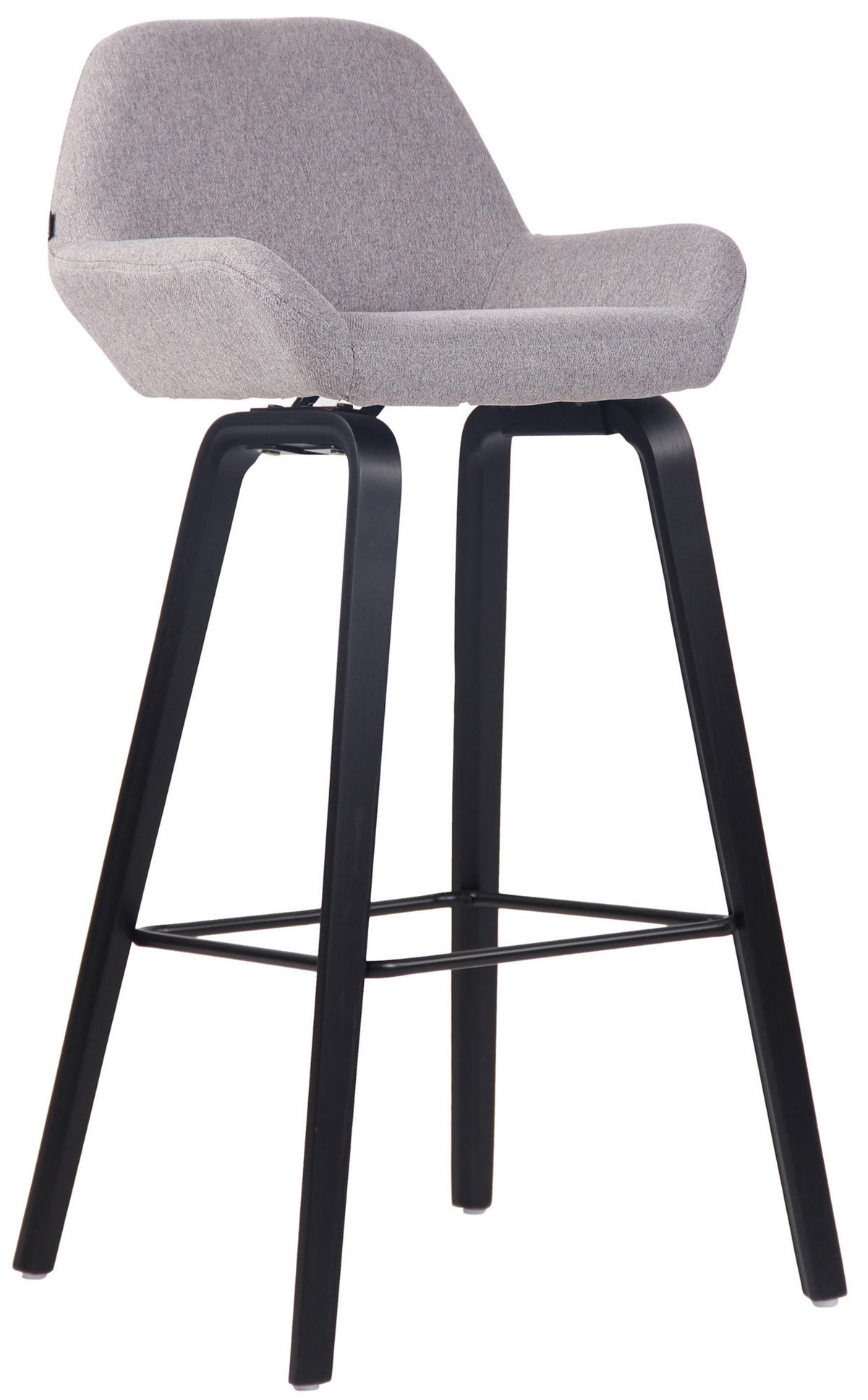 BARHOCKER Stoff grau - Grau, Textil (52/103/51cm) - CLP