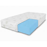 SCHAUMMATRATZE Olivia mit Massageschicht, 120x200 cm, Höhe 10 cm, H3, Aloe Vera - Weiß, Textil (120/200cm) - Marpur