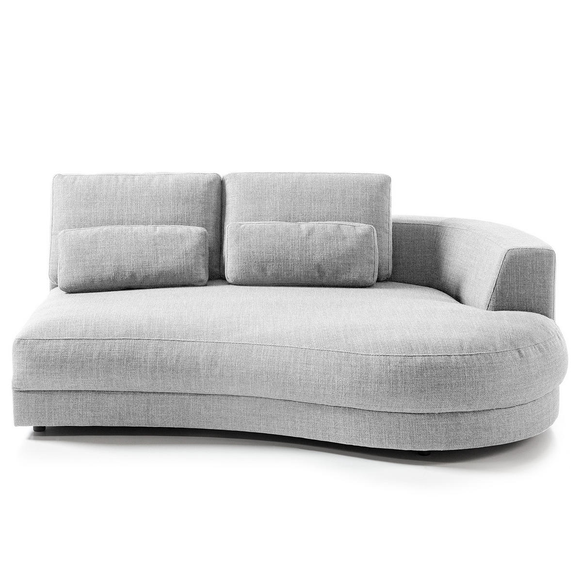 MODULLONGCHAIR - Hellgrau, Textil (194/80/145cm) - home24