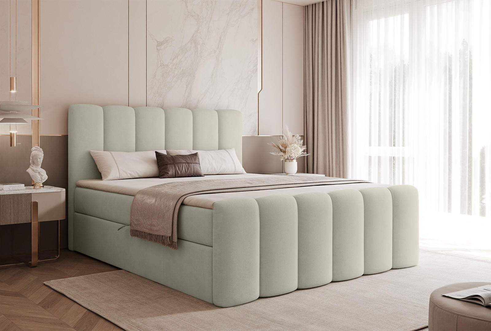 BOXBETT Perrone 140x200 cm, Beige - Beige, Textil (140/200cm) - Fedve