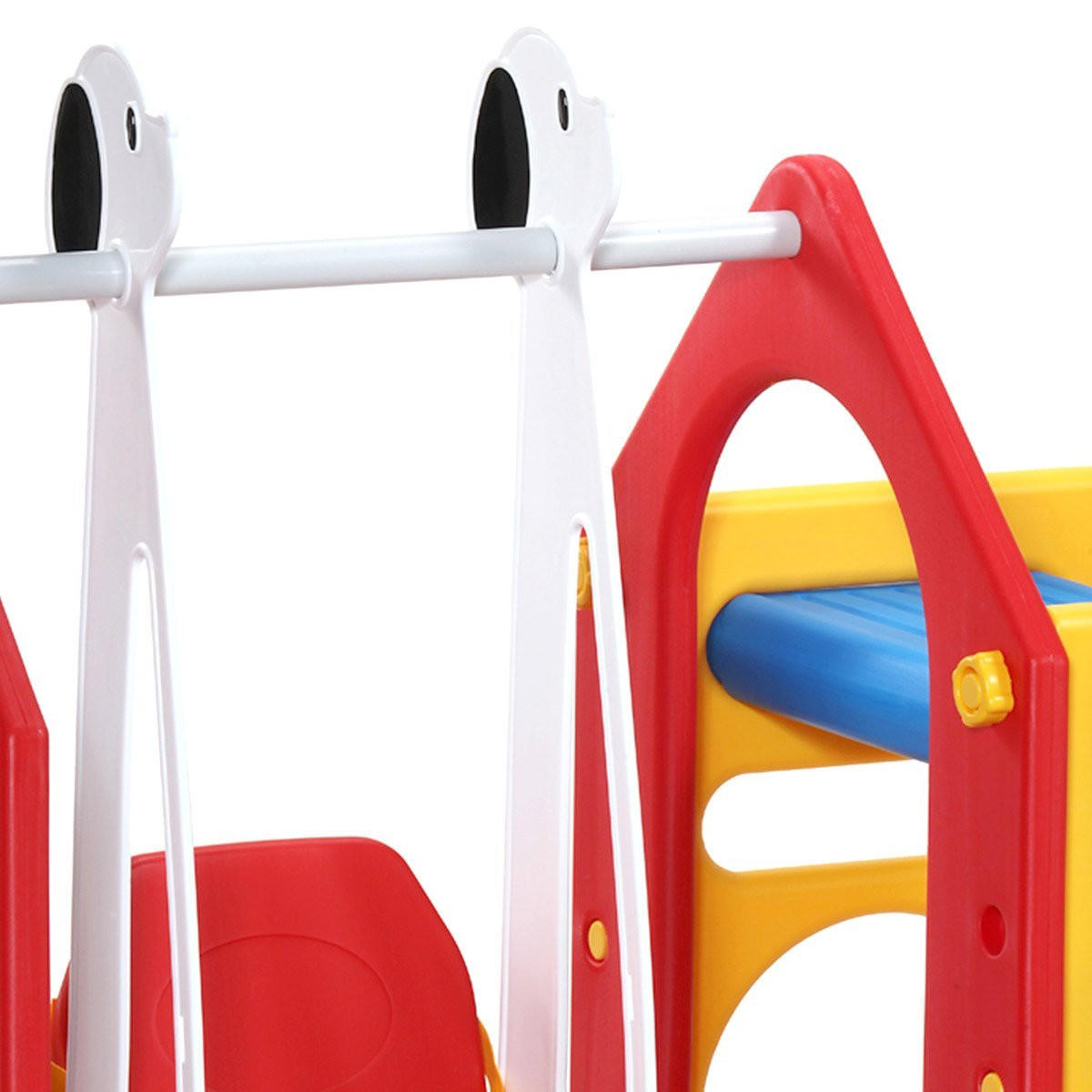 SPIELHAUS mit Baby-Rutsche und Schaukel 155/135 cm Bunt - Multicolor, Kunststoff (155/102/135cm) - Littletom